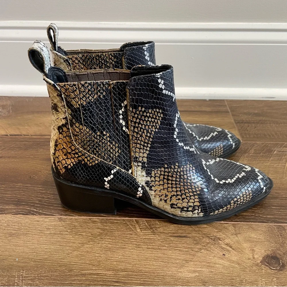 Python Snakeskin Print Boots - Picture 4 of 7